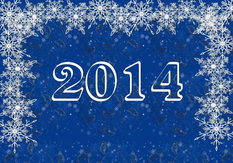 Snowflakes on Blue Background — Festive, Winter, Digital Art, Stars