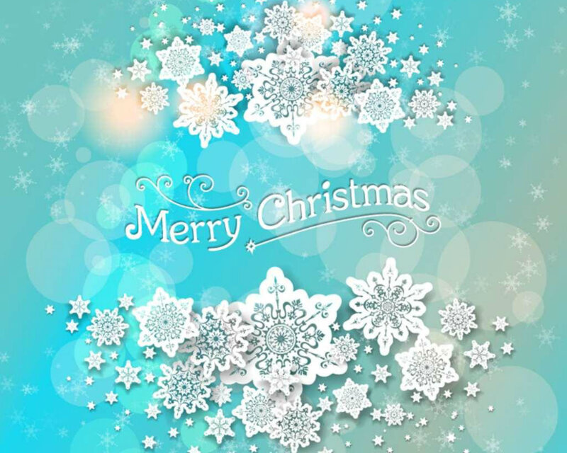Snowflakes on Blue Background — Festive, Winter, Illustration