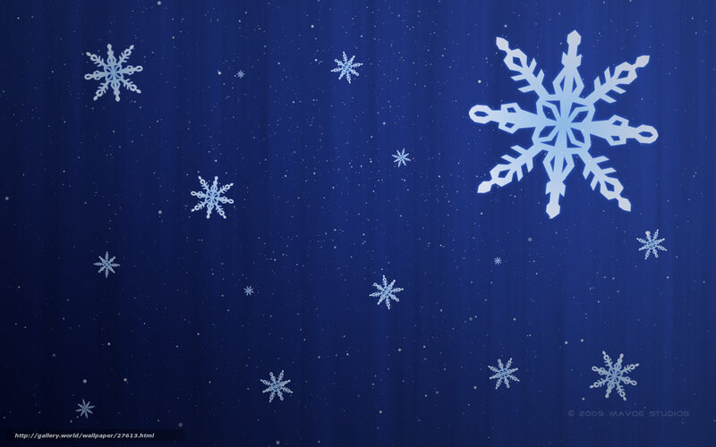 snowflakes on blue background