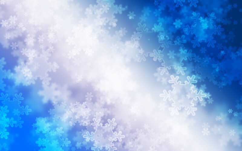 Snowflakes on Blue Background — Winter, White