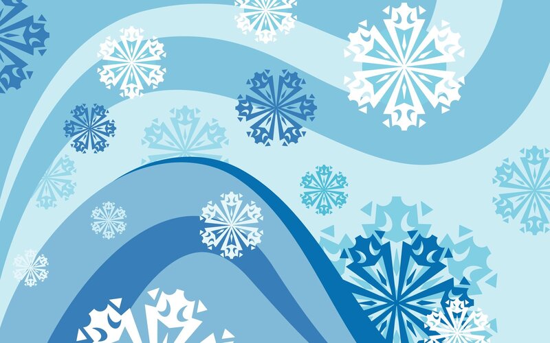 Snowflakes on Blue Waves — Calm
