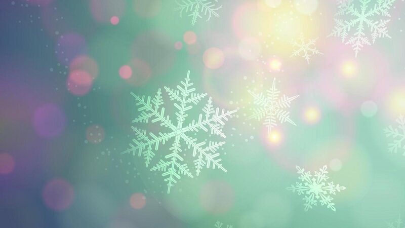 Snowflakes on Colorful Background