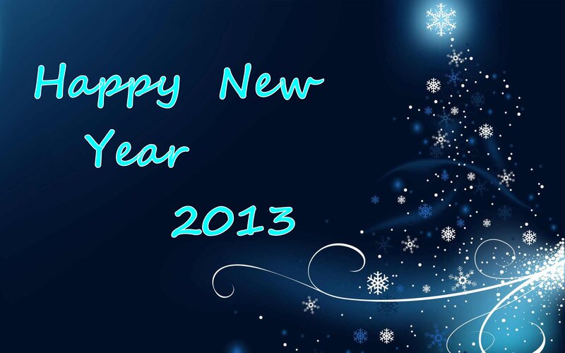 Snowflakes on Dark Background — Blue