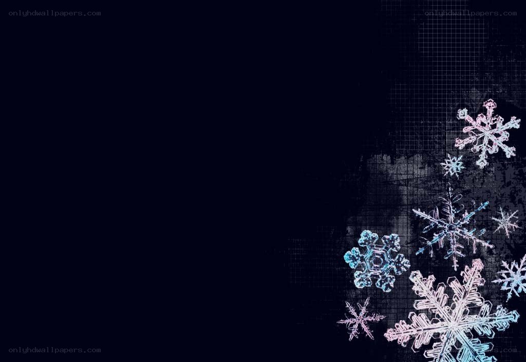 snowflakes on dark background