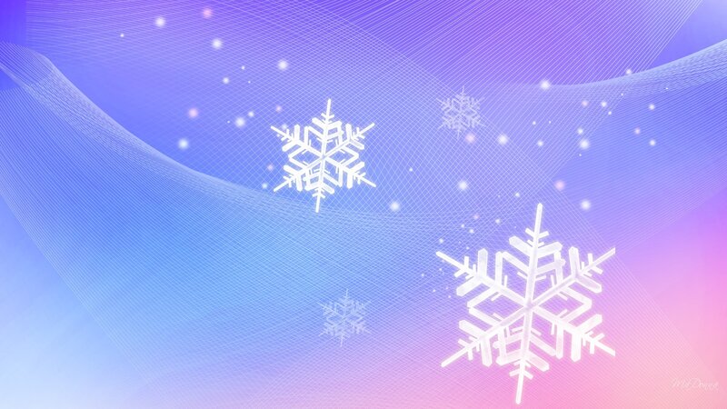 Snowflakes on Gradient — Blue