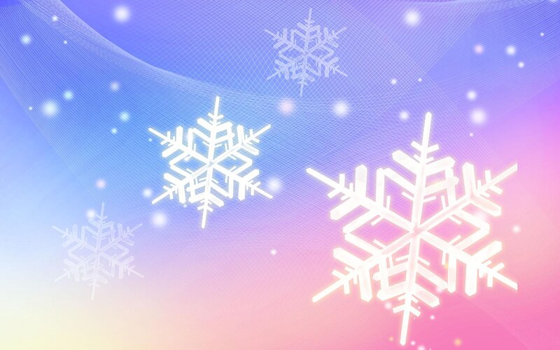 snowflakes on pastel background