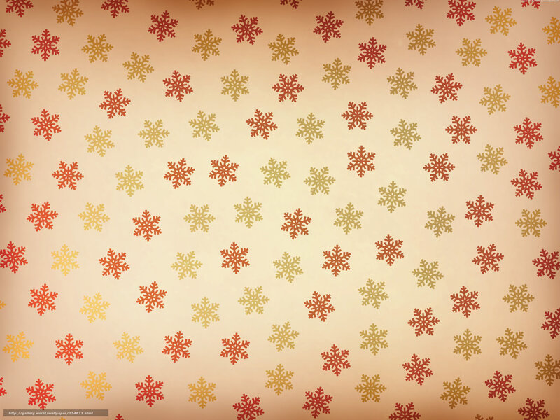 Snowflakes on Patterned Background
