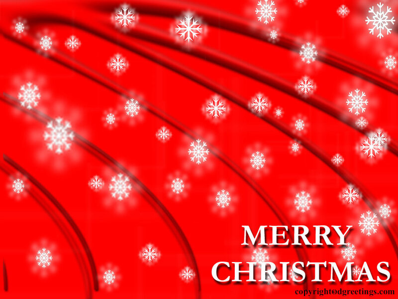 Snowflakes on Red Background