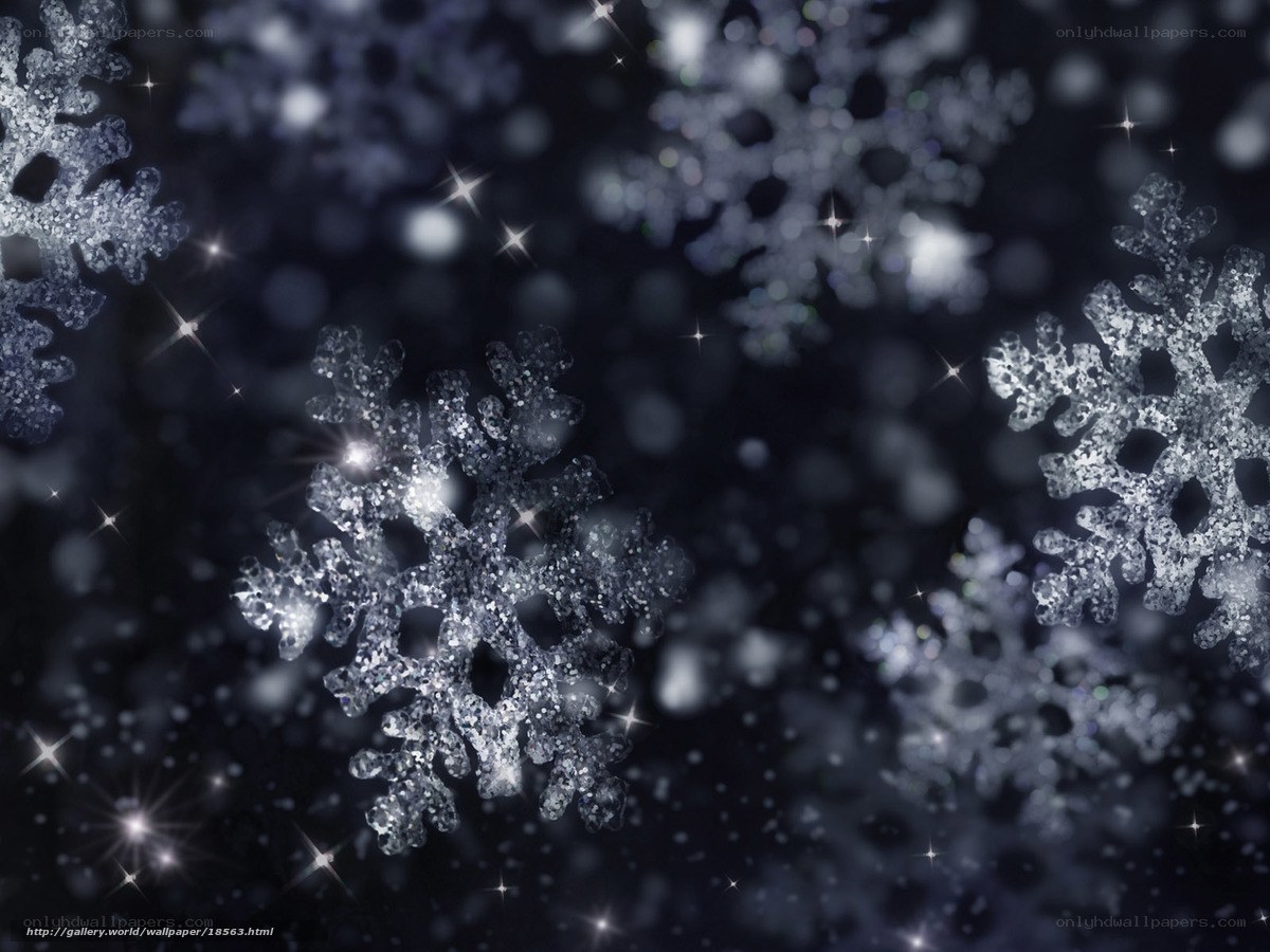 Snowflakes with sparkles
