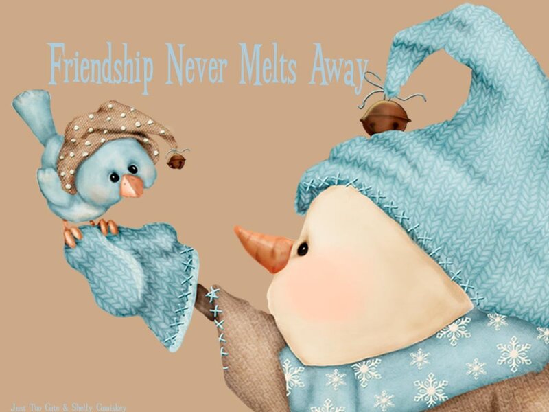 Snowman and Bird