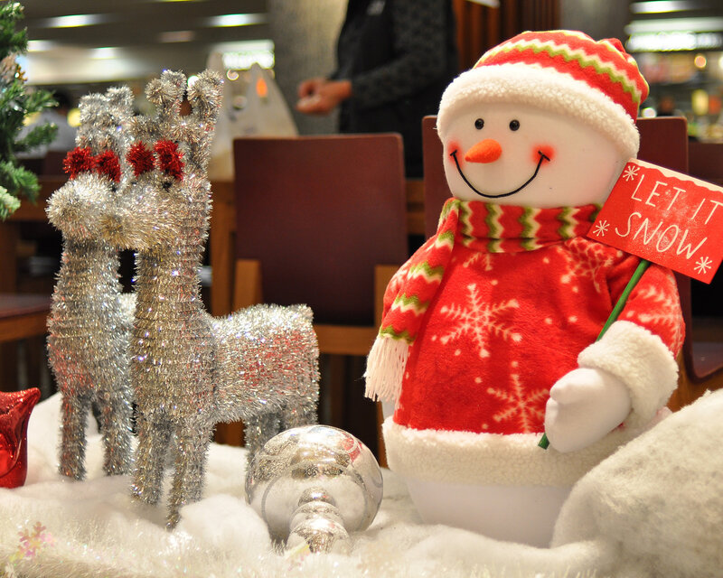 Snowman and Reindeer Figures