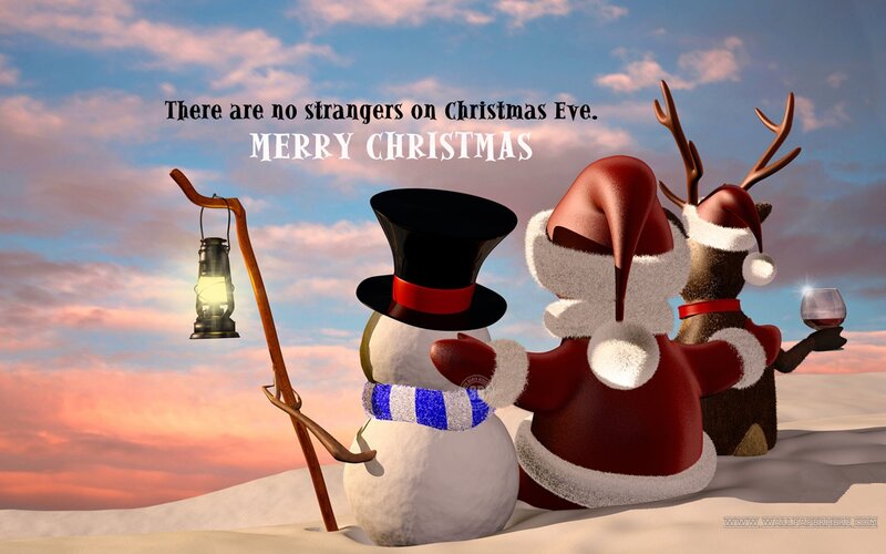 Snowman and Santa Claus — Blue