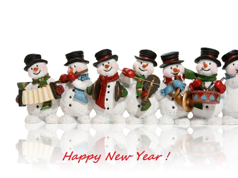 Snowman Band Figurines — White, Festive