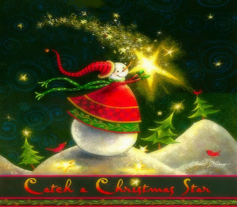 Snowman Catching Star