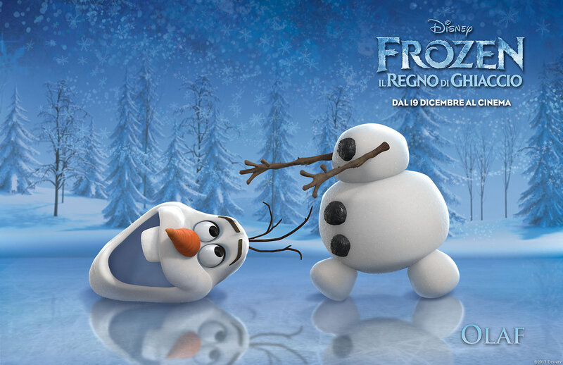 Snowman Character in Snow — Blue