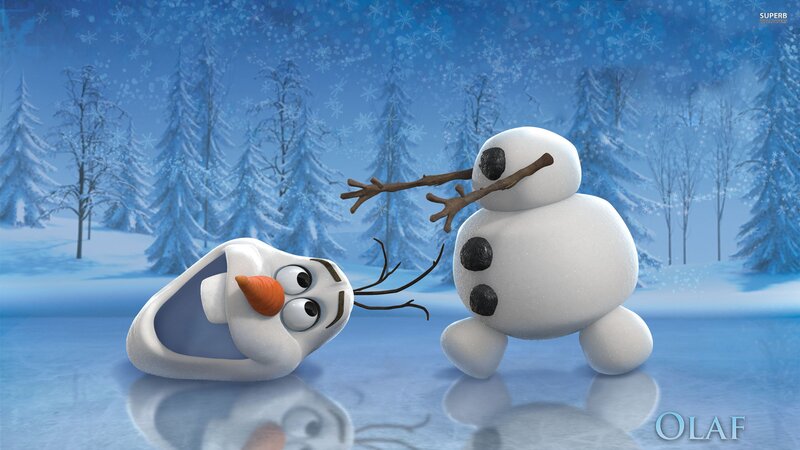 Snowman Character Lying Down
