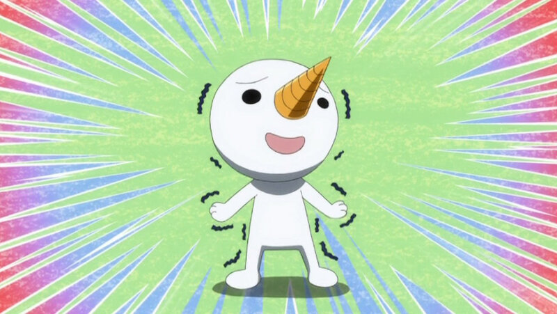 snowman character with horn