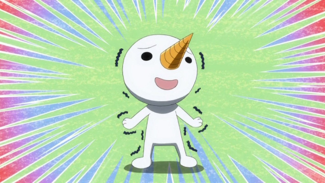 snowman character with horn