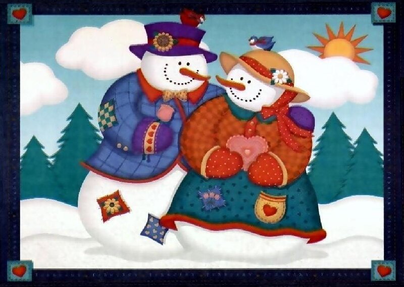 Snowman Couple