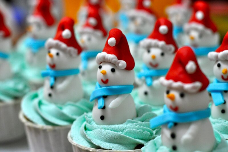 Snowman Cupcakes