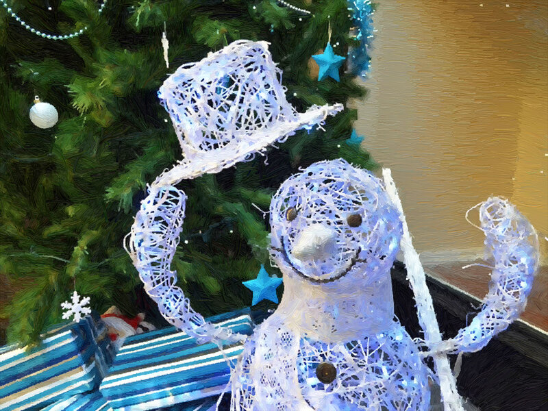 Snowman Decoration — Green