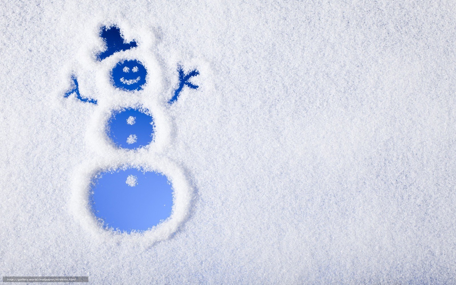 Snowman drawn in snow