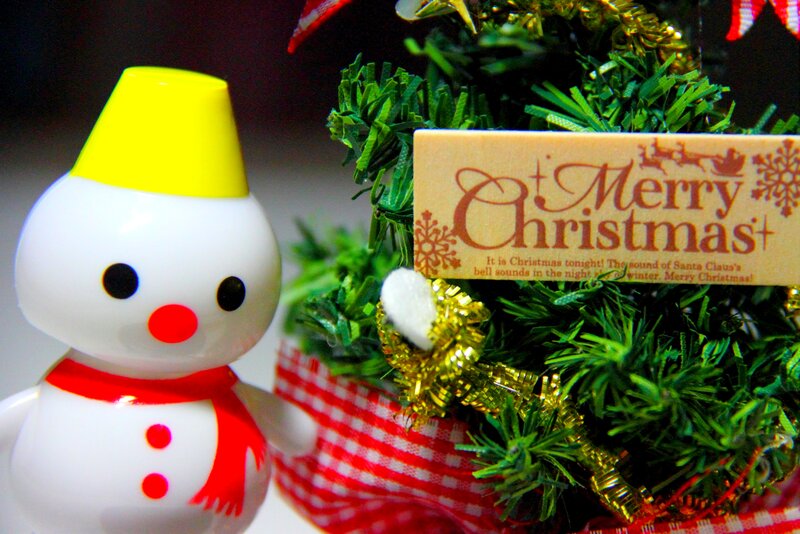 Snowman Figurine and Tree
