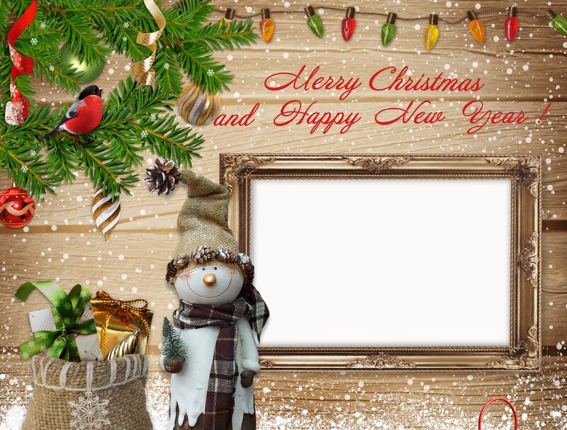 Snowman Figurine — Brown, Festive