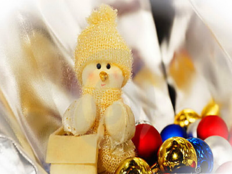 Snowman Figurine — Gold