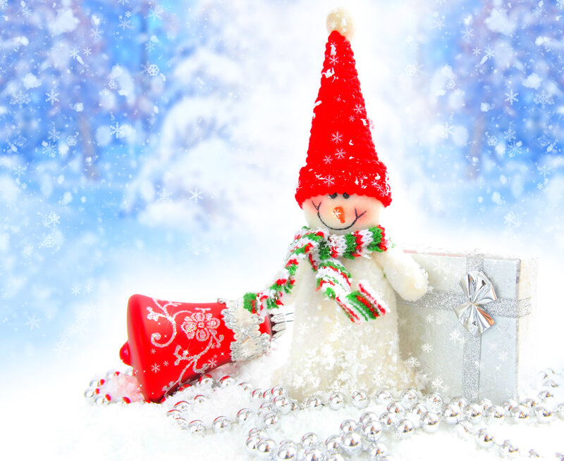 Snowman Figurine — White, Festive, Winter, Photograph, Gift Box