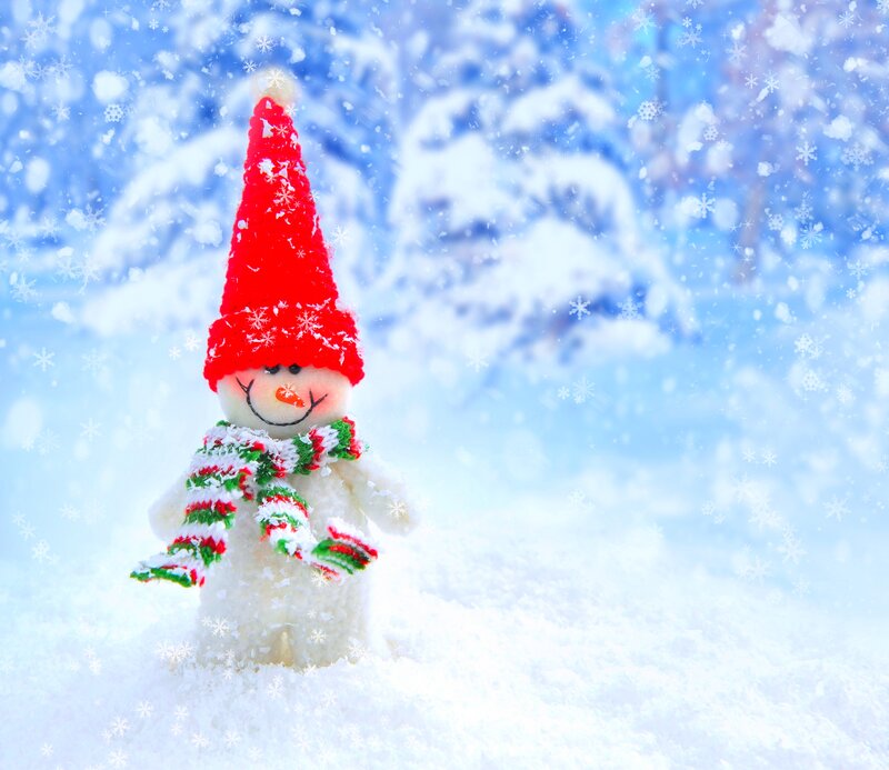 Snowman Figurine — White, Festive, Winter, Photograph, Scarf, Hat, Snow