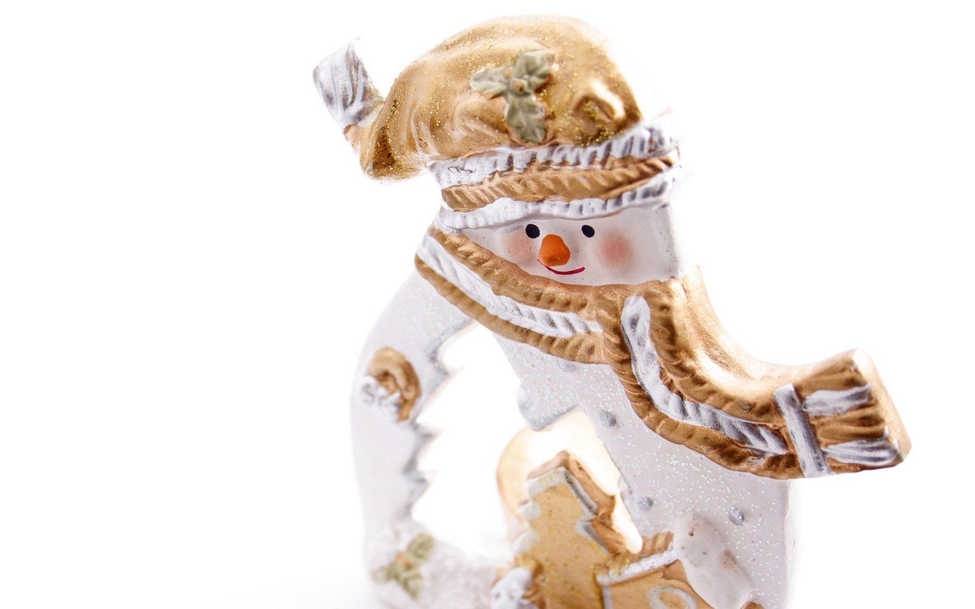 snowman figurine with scarf