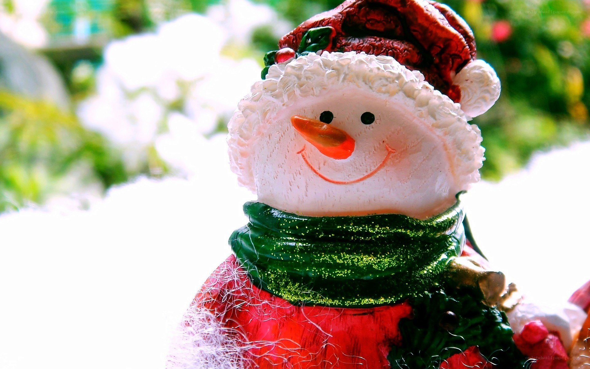 snowman figurine with scarf
