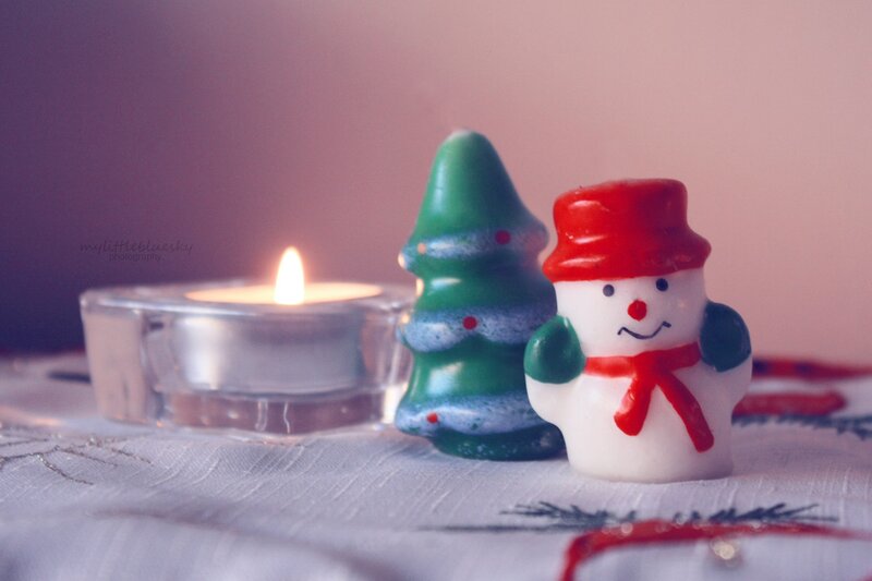 Snowman Figurine with Tree