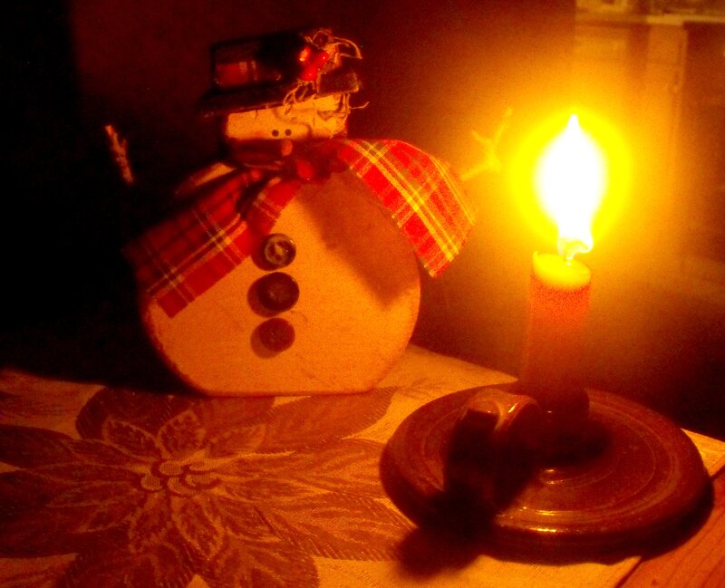 Snowman Figurine — Yellow