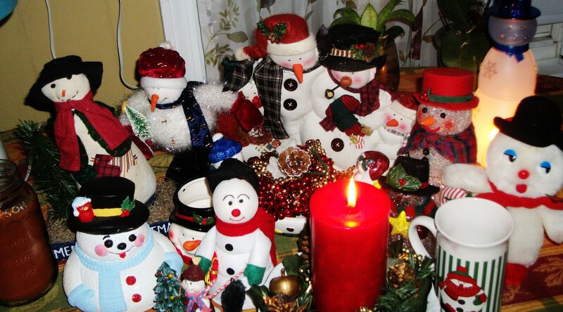 Snowman Figurines Display