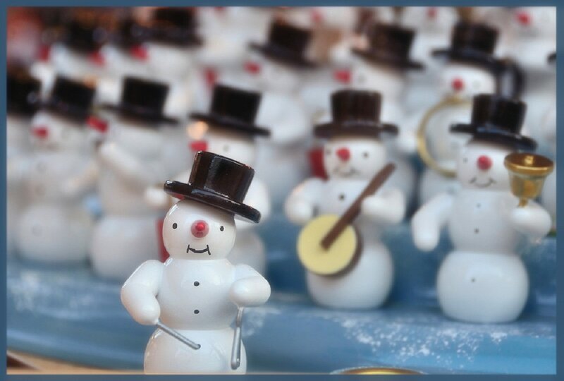 Snowman Figurines — White
