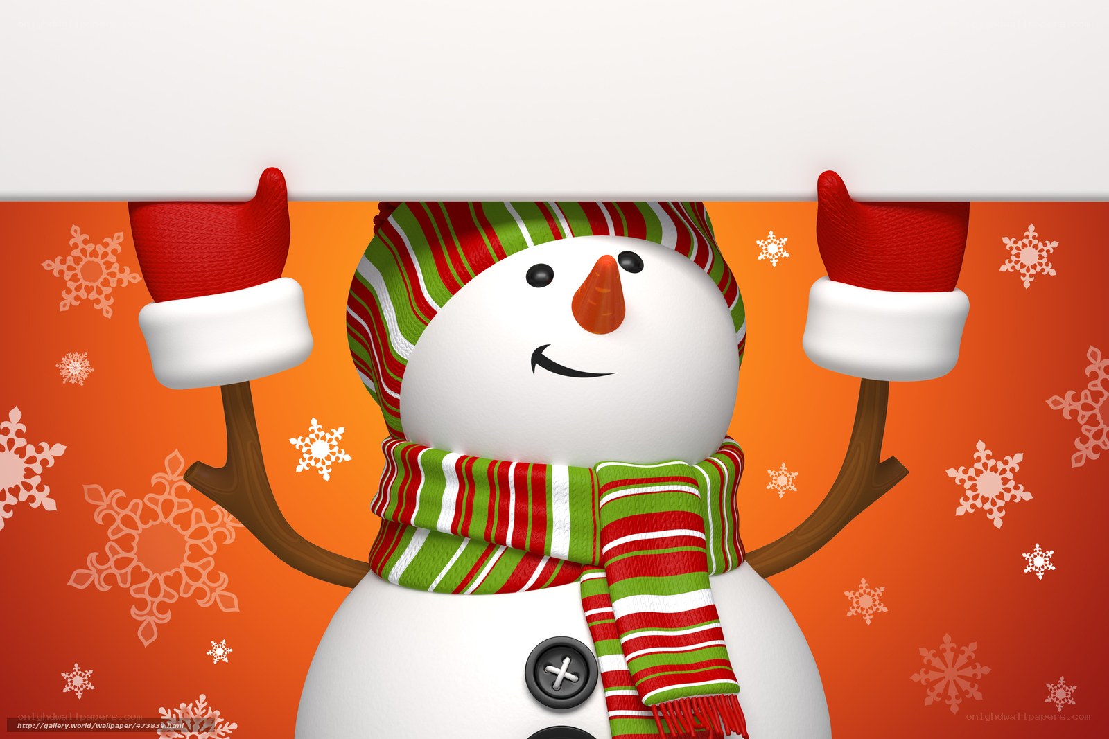 snowman holding blank sign