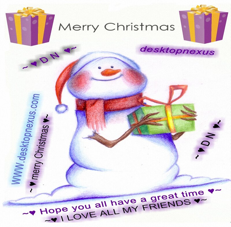 Snowman Holding Gift — White, Festive, Winter