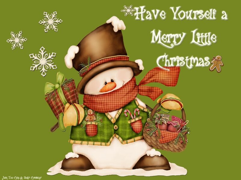 Snowman Holding Gifts
