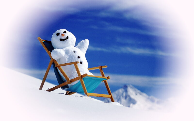 Snowman in Chair