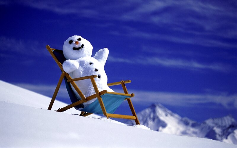 Snowman in Deck Chair