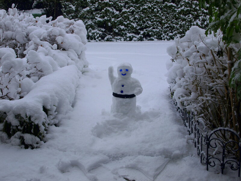 Snowman in Garden