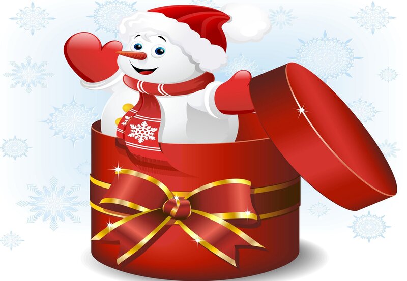 Snowman in Gift Box