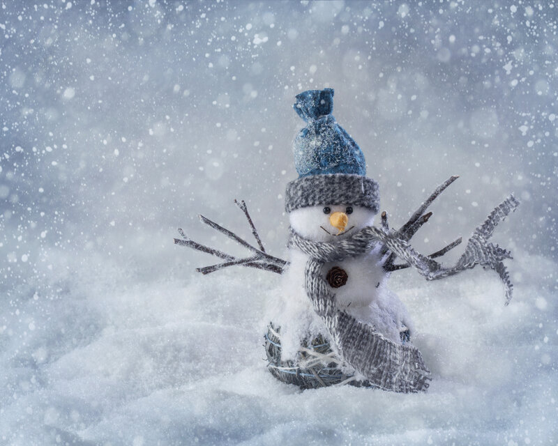 Snowman in Snow — White, Calm, Winter