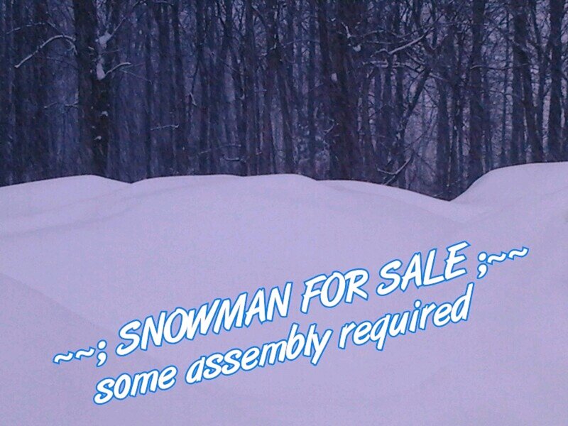 Snowman in Snow — White, Cold