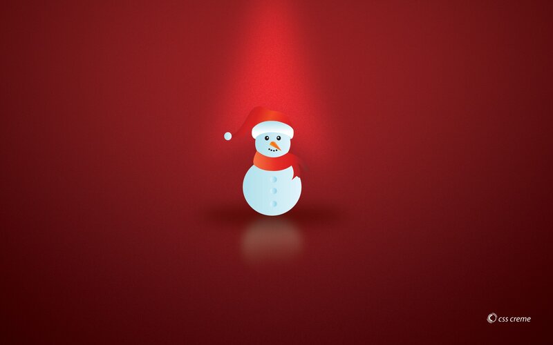 snowman in spotlight