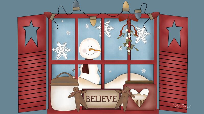 Snowman in Window