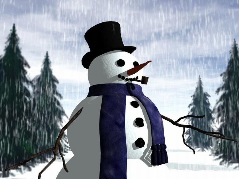 Snowman in Winter