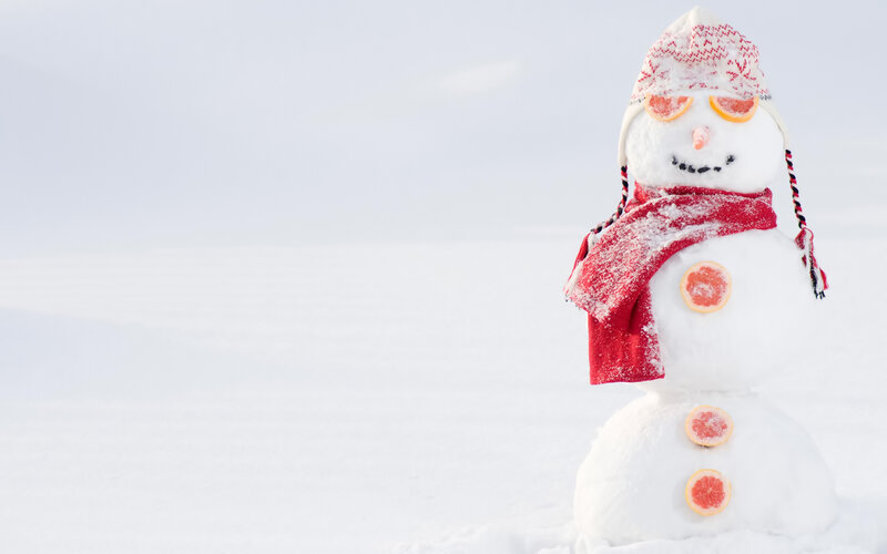 Snowman in Winter — White, Calm